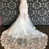 Something Blue Madison James MJ707 Wedding Dress Lace/Tulle Blush/ivory Size 10 WEDDING DRESSES