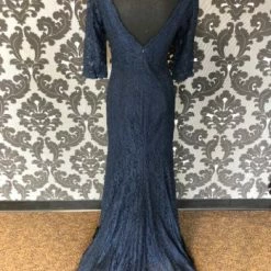 Something Blue FORMAL/MOTHER'S DRESSES Cameron Blake 118677 Women's MOB Lace Navy Size 12 Floor