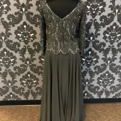 Something Blue Jakara Women's Formal Chiffon Charcoal Size 14