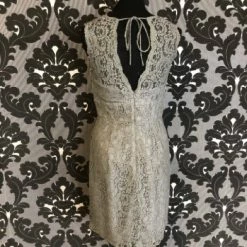 Something Blue Belsoie L174021 Women's Formal Lace Silver Size 12 Cocktail Thick FORMAL/MOTHER'S DRESSES