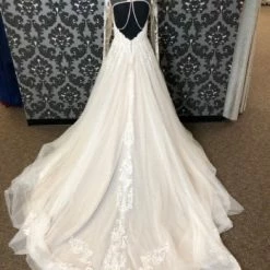 Something Blue WEDDING DRESSES Essense Of Australia D2532 Women's Wedding Dress Tulle/Lace