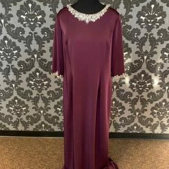 Something Blue Mon Cheri 116659SL Formal Beaded/Poly Eggplant Size 20