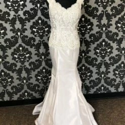 Something Blue Montage 2012 Women's MOB Lace/Taffeta Dove Gray Size 12 Floor