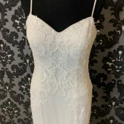 Something Blue WEDDING DRESSES Sweetheart 1118 Wedding Dress Lace/Tulle Ivory/Nude Size 10