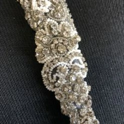 Something Blue 6060 Women's Straps Beaded Ivory/Silver Straps