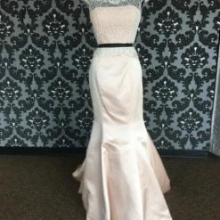 Something Blue NEW ARRIVALS Size 4 Nude/Ivory Sherri Hill Beaded/Satin