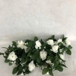 Something Blue Garland Size 65" Floral White/Green GARLAND