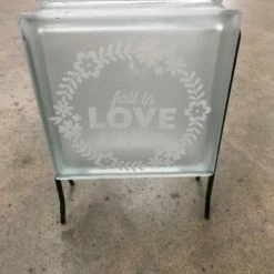 Something Blue Wedding Artminds Centerpiece Glass/Metal Frosted Size 10.5"x7.5"x3" CENTERPIECES DECOR