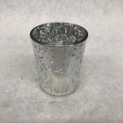 Something Blue Votive Holder Mercury Glass Silver Size 2.5" CANDLES