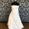 Something Blue WEDDING DRESSES Pronovias Semilla Wedding Dress Satin Off White Size 20 Sheath