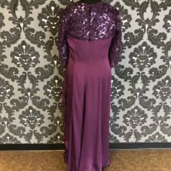 Something Blue Jade By Jasmine J165063 Women's Formal Silk Plum Size 14 Floor