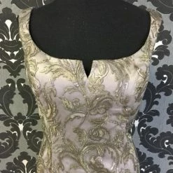 Mon Cheri 217943 Women Formal Lace Dark Taupe Size 14 Floor Sleeveless FORMAL/MOTHER'S DRESSES