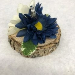 Something Blue DECOR Place Card Holder Wood/Floral Navy/Ivory Size 9ct SIGNS