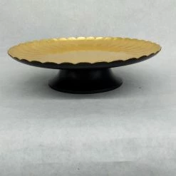 Something Blue DECOR Cake Stand Size 11.5"x3" Plastic Gold Round CAKE ACCESSORIES