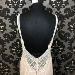 Something Blue Allure Bridal C500 Women's Wedding Dress Embroidered Tulle AS IS BEADING MISSING