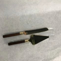 Something Blue Cake Serving Set Size 2pc Stainless Steel Gold/Brown CAKE ACCESSORIES DECOR