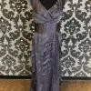 Something Blue Adrianna Papell Women's Formal Chiffon Grey Size 14 FORMAL/MOTHER'S DRESSES