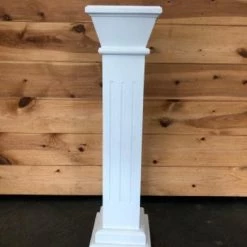 Something Blue Wood Decor Wood White Size 26"x6.75"x6.75" WOOD DECOR