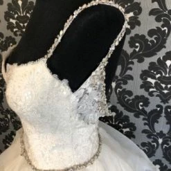 Something Blue Mori Lee Women's Wedding Dress Tulle/Lace Ivory Size 8 Tulle