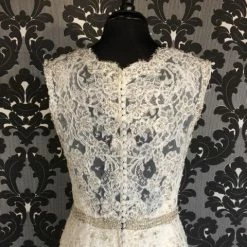 WEDDING DRESSES Jasmine Lace Ivory Size 12 Lace Fit & Flare V-Neck Women