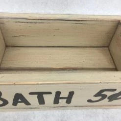 Something Blue Wood Decor Wood Whitewash Size 12"x7"x4.25" WOOD DECOR