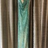 Something Blue Size 2 Aqua MacDuggal Sequin Strapless Sheath PROM