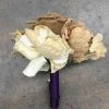 Something Blue Wedding DECOR Bouquet Burlap/Floral Beige/Ivory/Purple Size 8" FLORAL