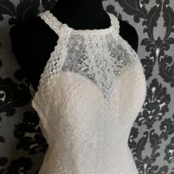 Something Blue Wilderly Bride 81864A Size 6 Ivory Lace Highneck A-Line