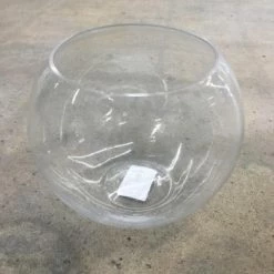 Something Blue Wedding Vase Glass Clear Size 8"x9" Fishbowl VASES DECOR