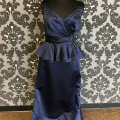 Something Blue Ada James Collections Women's MOB Satin Marine Size 16 Floor FORMAL/MOTHER'S DRESSES