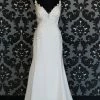 Something Blue Stella York 6586 Wedding Dress Size 14 Crepe Ivory Sleeveless Sheath