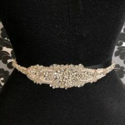 Something Blue Martina Liana BT5037-Layla DM Belt Beaded Ivory Size 18 "AS IS"