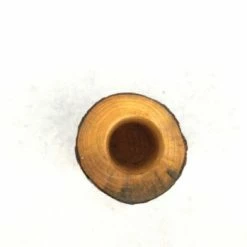 Something Blue Tea Light Holder Wood Red/Brown Size Approx 3.5"-6.5" WOOD DECOR