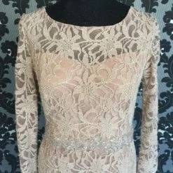 Something Blue Size 10 Brown Jackie Jon Cocktail Lace FORMAL DRESSES FORMAL/MOTHER'S DRESSES