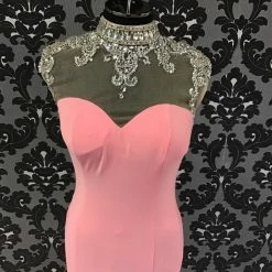Tiffany Women's Prom Dress Poly-Spandex Soft Corrall Size 6 Sheath Prom