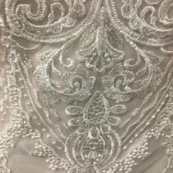 Something Blue Wedding Allure Bridal Women's Wedding Dress Lace Ivory/Champagne Sheath