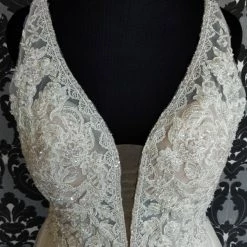 Something Blue Mori Lee By Madeline Gardner 6923 Size 18 Champagne Sleeveless A-Line