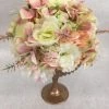 Something Blue Wedding DECOR Centerpiece Floral/Glass Vase Rose Gold/Blush/Ivory CENTERPIECES