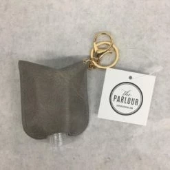 Something Blue Wedding JEWELRY Gray Tiger Print Hand Sanitizer Key Chain