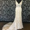 Something Blue Wedding WEDDING DRESSES Stella York Women's Wedding Dress Lace Ivory/Champagne Size 12