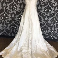 Something Blue Size 18 Ivory Justin Alexander Satin Strapless Ballgown Sweetheart