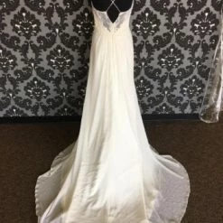 Something Blue Wedding Size 10 Ivory Ti Adora Lace Bodice Chiffon Pleated A-line Skirt WEDDING DRESSES