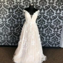 Something Blue WEDDING DRESSES Justin Alexander 88048 Women's Wedding Dress Lace Champagne