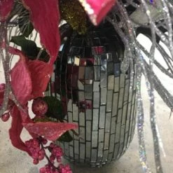 Something Blue Wedding Centerpiece Glass/Floral Pink/Silver Size 36" CENTERPIECES DECOR