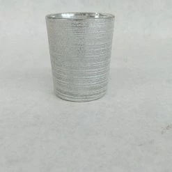 Something Blue DECOR Votive Holder Glass/Glitter Silver Size 2.5" CANDLES