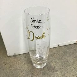 Something Blue Things Remembered Champagne Glass Glass Clear/Gold Size 2pc GLASSWARE