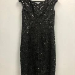 Something Blue FORMAL/MOTHER'S DRESSES Size 8 Black Jasmine Sequin/Lace Cocktail Sleeveless