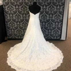 Something Blue Mori Lee Women's Wedding Dress Lace Ivory Size 12 Strapless WEDDING DRESSES
