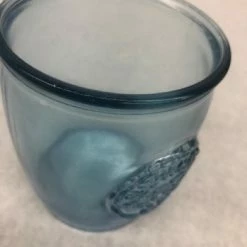 Something Blue Down To Earth Tumbler 100% Recycled Glass Blue Size 16oz GLASSWARE DECOR