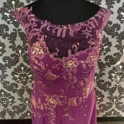 Something Blue Montage 113920 Formal Chiffon/Beaded Purple Size 16